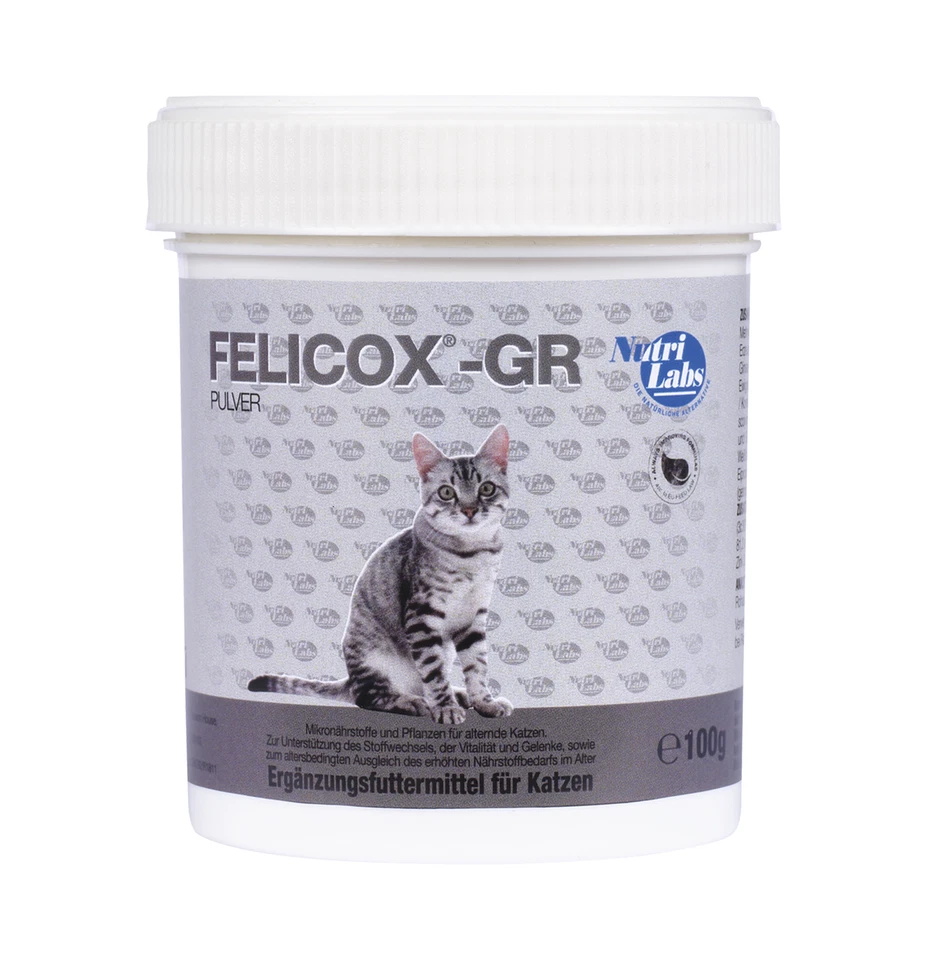 NUTRILABS Felicox-GR 100g für alternde Katzen Gelenke Herz Leber Immunsystem Verdauung