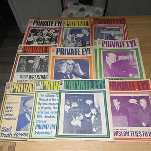 12 X ISSUES PRIVATE EYE MAGAZINE 1970 - Picture 1 of 13