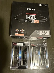 BUNDLE - AMD Ryzen 7 5700X3D, MSI B450M PRO-VDH MAX motherboard, 32GB DDR4 3200  - Picture 1 of 7