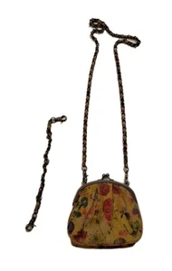 Big Budda Multicolor Floral Kisslock Crossbody Convertible Purse - Picture 1 of 12