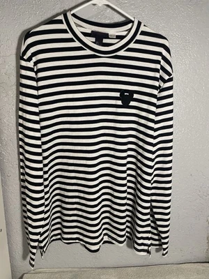 迪士尼黑色白色条纹长袖米老鼠女式大号 — 第 1/4 张图片