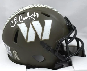 Chris Cooley Signed Commanders Salute to Service Mini Helmet-Beckett W Hologram - Picture 1 of 3