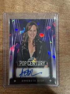 Carta autografa 2025 foglia pop secolo Annabeth Gish cristallo viola 6/6 - Foto 1 di 2