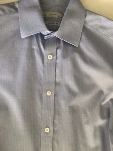 Jasper Conran 15” 38cm ,Chest 38” Light Blue Small Check 100% Cotton Shirt V.G.C - Picture 1 of 9