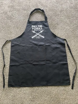 Black Chef Apron "May the Forks Be With You" Star Wars  - Image 1 of 2