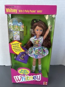 Vtg 1994 Barbie Polly Pocket Whitney Doll Mattel #12983 3 Polly Pocket Dolls - Picture 1 of 14