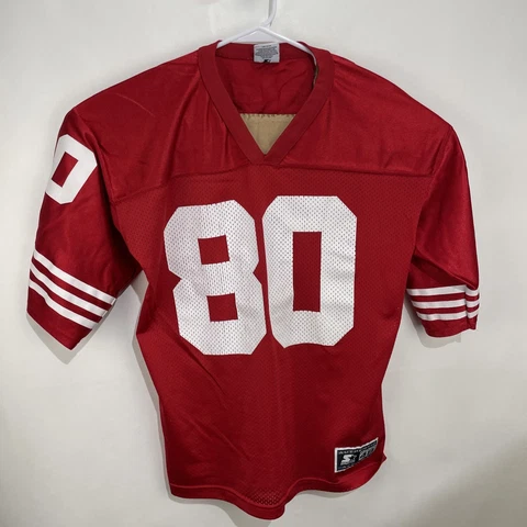 VTG Jerry Rice San Francisco 49ers Jersey Size 48 L NFL Starter Apparel Niners Cover