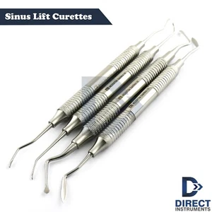 4Pcs Set Dental Elevators Sinus Lift Curettes Periodontal Knife Implant Surgery - Picture 1 of 6