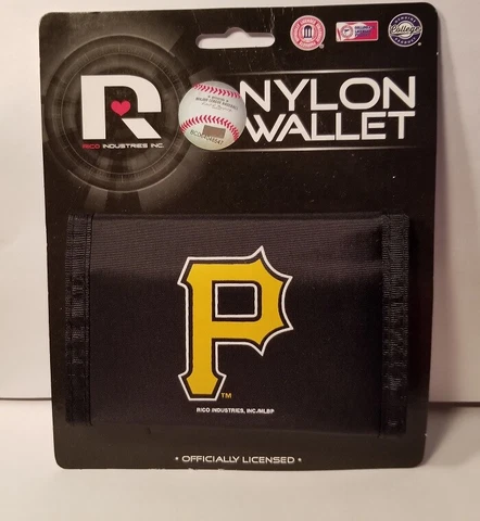 MLB Pittsburgh Pirates Nylon Trifold Wallet Cover
