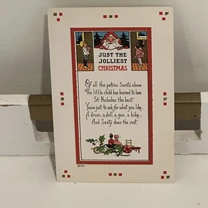 Vintage Weihnachtspostkarte Just The Schönste Weihnachten Geteilte Rückseite Unpostet - Bild 1 von 11