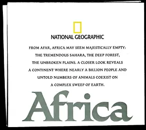 2005-9 September AFRICA, A STORIED LANDSCAPE National Geographic Map EUC - A3+ - Picture 1 of 4
