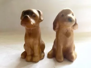 Vintage TWO Boxer Dog Ceramic Ornament Figurine In need of a toutch up - Picture 1 of 4