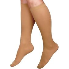 Medline Curad 8-15mmHg Knee High Compression Sock Black Medium Regular Length