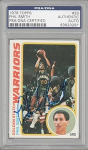 Phil Smith Golden State Warriors 1978 Topps Signed AUTOGRAPH PSA DNA - Bild 1 von 1