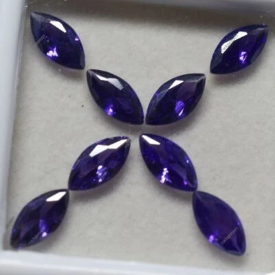 30 Pcs Natural Purple Tanzanite CERTIFIED Marquise Cut Loose Gemstone 7x5 MM Lot - Image 1 of 4