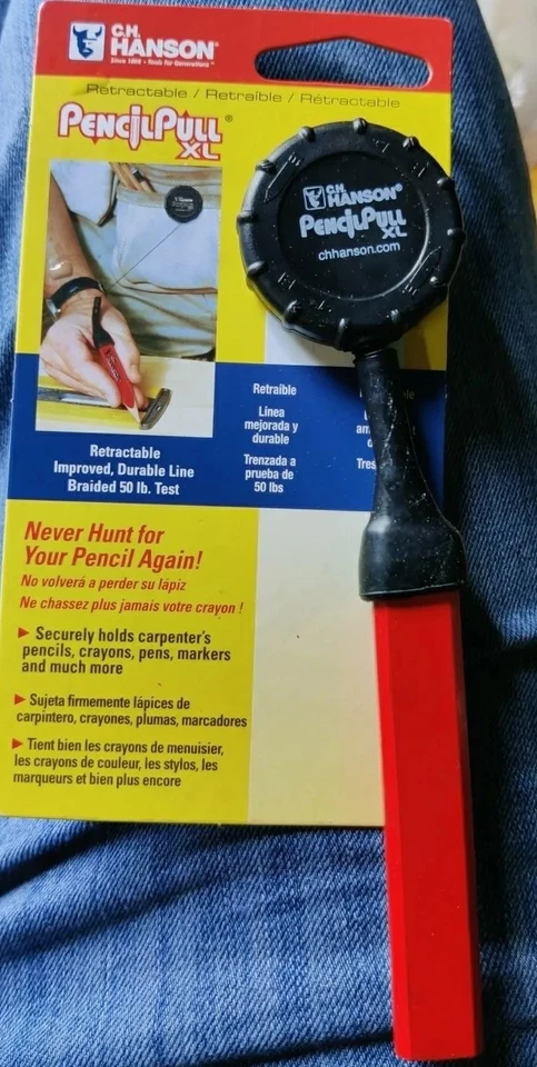 CH Hanson 10574 Retractable Pencil Pull XL Carpenter Crayon, Marker, Pen Holder - Image 1 of 1