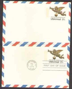 US. UXC16. 21c. Angel Weather Vane, Visit USA. Clear & FDC. Lof of 2. MNH. 1975 - Picture 1 of 1