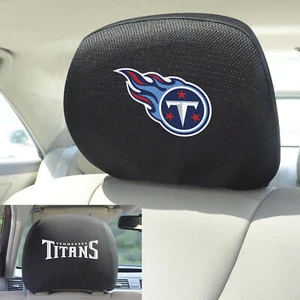 Tennessee Titans NFL Football Head Rest Covers Pair Embroidered - Picture 1 of 1