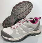 Columbia Womens Redmond Iii Waterproof Hiking Shoes Sz 10.5 Titanium/Rd Onion A+