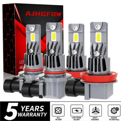 For 2011-2014 Dodge Charger Sedan 4-Door 3.6L 4X LED Headlight Bulbs Combo Kit - Image 1 of 4