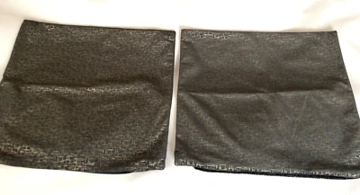 Maisons Du Monde Gray & Gold Velvet Abstract Throw Pillow Cover 17x17 inch - Image 1 of 4