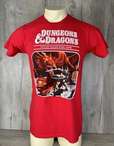 Dungeons And Dragons T Shirt Red Retro Graphic Logo Mens Size M - Picture 1 of 17