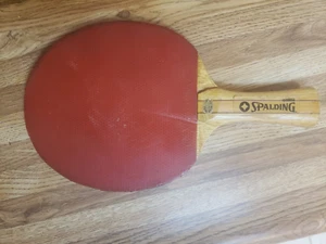 Spalding Questor Table Tennis Blade Ping Pong Paddle vintage red/black rubber - Picture 1 of 6