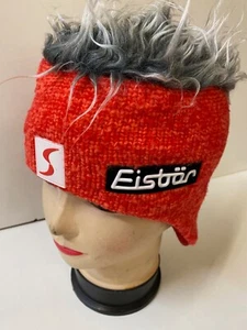 Eisbär Penny  Kinder Mütze orange Haare grau  Bommelmütze  Wollmütze Skimütze  - Bild 1 von 1