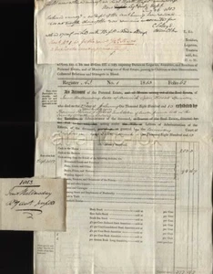 1813 BERWICK SOBRE TWEED, SELLO OFICINA LEGADO DUTY DOC. JANE HOLLOWDAY, SPINSTER - Imagen 1 de 3