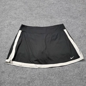 Nike Skort Mujer Mediano Negro Blanco Activo Elastizado Mini Challenge Cancha Tenis - Imagen 1 de 11