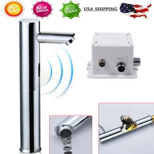 Automatic Sensor Basin Faucet Water Tap Hands Touch Free Bathroom Sink Faucet - Picture 1 of 30