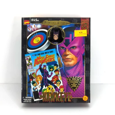 Boneco Vintage 1998 ToyBiz Marvel Comics Famous Cover Series Gavião Arqueiro 8" Novo Na Caixa - Imagem 1 de 4
