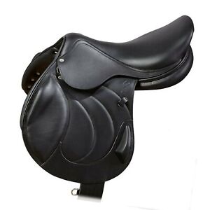 NEW English Saddle Leather Treeless GP Close Contact Saddle size 15" to 18"