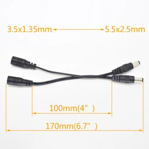 1pc 17cm DC Power 3.5x1.35mm Female To 5.5x2.5mm Male Adapter Convert Cable - Picture 1 of 7