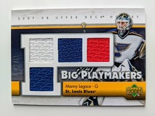 2007-08 UPPER DECK SERIES 1 MANNY LEGACE BIG PLAYMAKERS JERSEY #41/50 #BPML