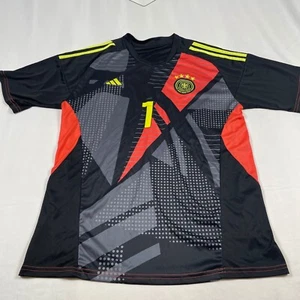 Adidas Germany Neuer #1 Soccer Jersey Football Shirt Black Yellow Red Medium - Picture 1 of 9