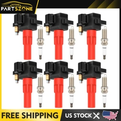 For Subaru Legacy Outback 3.0L Tribeca 3.6L H6 Ignition Coils & Spark Plugs Set - Image 1 of 4