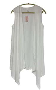 Top blanco sin mangas Pink Daisy para mujer talla L - Imagen 1 de 4