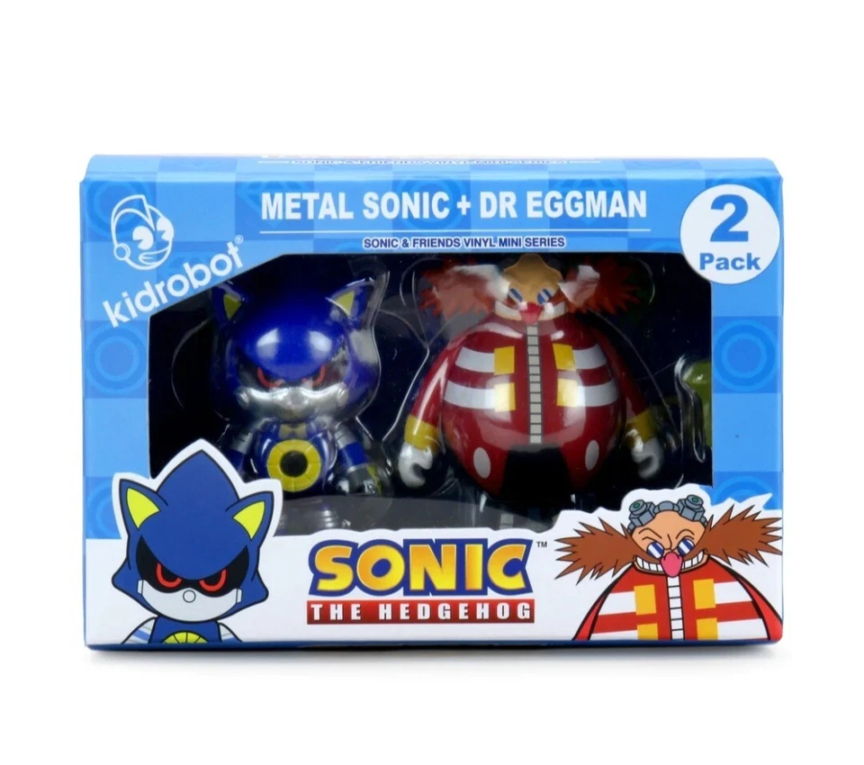  Kidrobot Sonic the Hedgehog Vinyl Mini Series: Metal Sonic + Dr. Eggman.. NEW  - Image 1 of 4