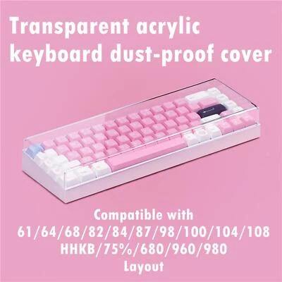 Mechanical Keyboards Dust Cover Acrylic Keyboard Cover Clear Easy to Use Film - Image 1 of 4