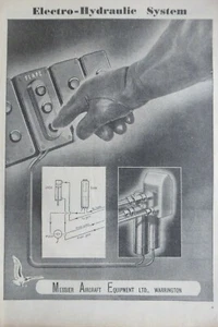 10/1945 PUB MESSIER ELECTRO HYDRAULIC SYSTEM AIRCRAFT EQUIPMENT FLAP ORIGINAL AD - Picture 1 of 2