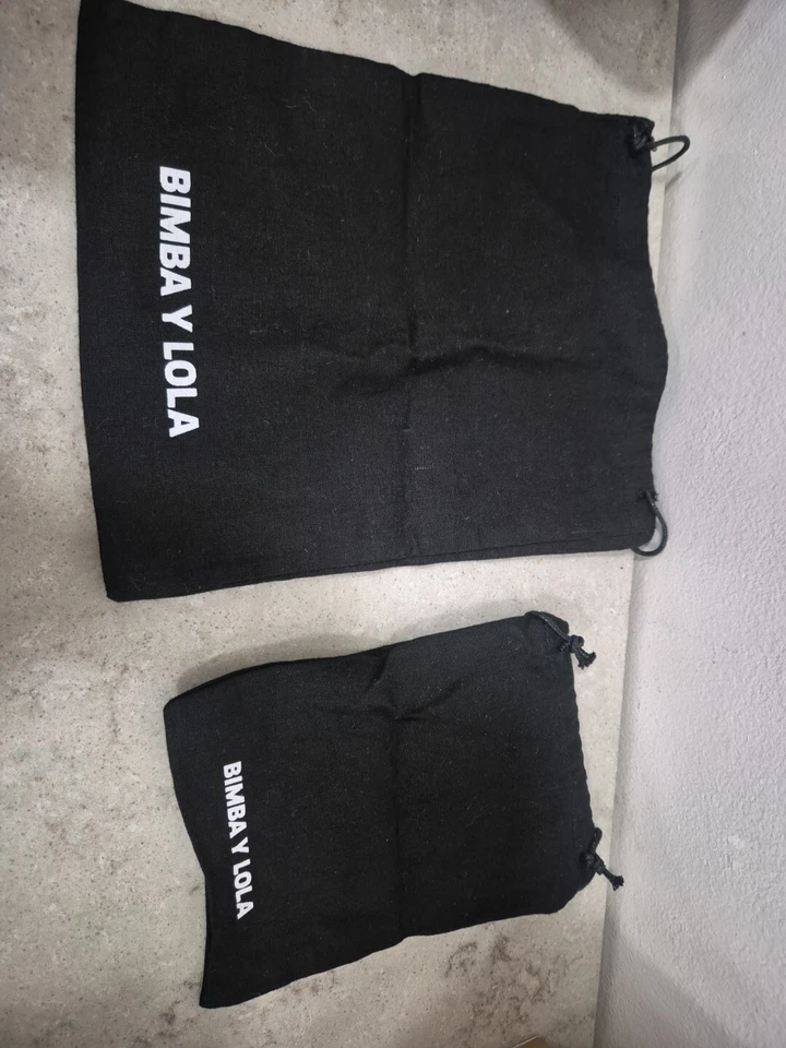 Bimba Y Lola Black Dust Cover Drawstring Bag 22 X 18.5 And 16 X 11.7 - Image 1 of 1