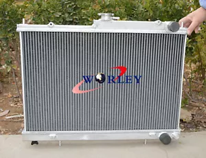 3Row Aluminum Radiator Fit Nissan Skyline R33 R34 Stagea 2.5L 6cyl 93-2006 AT/MT - Picture 1 of 4