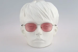 Andy Wolf 4716 Maria L. Col.A, 2000s tinted pink lenses silver small sunglasses - Picture 1 of 10