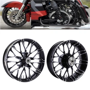 19" Front & 18'' Rear Wheel Rim Fit For Harley Electra Glide Road King 09-23 ABS - Picture 1 of 12