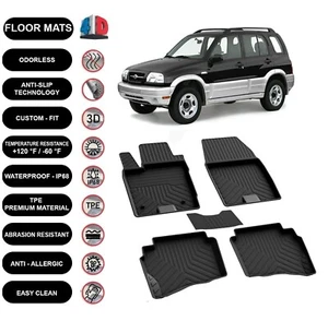Alfombrillas forro para Suzuki Grand Vitara (1998-2004) impermeables moldeadas en 3D 4 piezas - Imagen 1 de 5