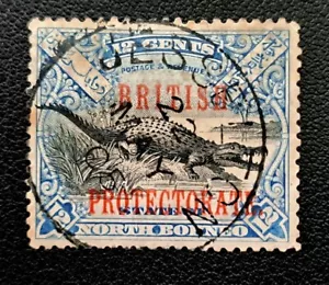 North Borneo 1901 -1902 Inscription "BRITISH PROTECTORATE" 12c Used Stamp - Picture 1 of 1