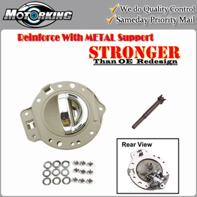 Manija de puerta interior delantera o trasera izquierda para 06-10 Jeep Commander color tostado y cromado Foto 1 de 3