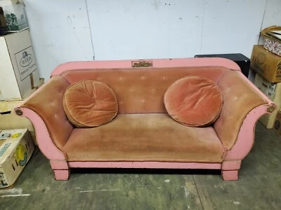 法国帝国 1830 年代粉色沙发 — 第 1/4 张图片