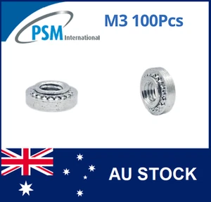 SELF CLINCHING NUT M3-0 SMALL BODY (6.3) STAINLESS STEEL (0.8-1.0) PCLSM30 X100 - Picture 1 of 4